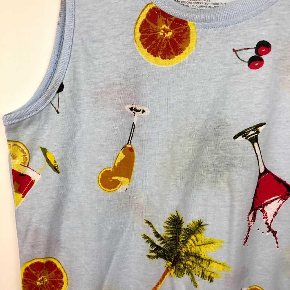 One Resolution Clothing S Men Cocktail Print Tank - Picture 3 of 5